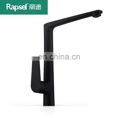 High-end household modern high quality accessories stainless steel metal household black kitchen faucet