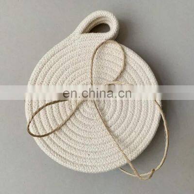 Hot Sale Coasters Set Cotton Rope Set of 4 Natural Beige Custom Color and Size as Requested Vietnam Supplier photo-2