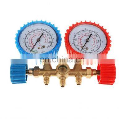 CT-536 C Brass Manifold Gauge Set HVAC Refrigeration System Auto Air Conditioner AC Charging R134A R22 R12 R502 Manifold Gauge photo-3