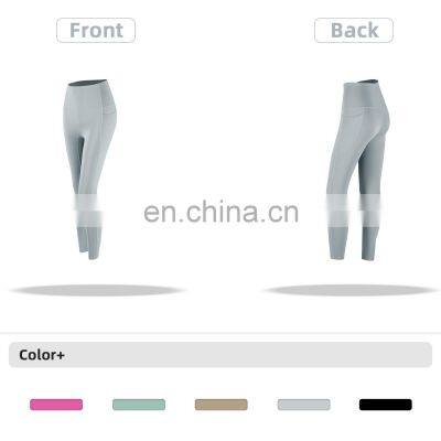 High Waist Yoga Leggings Without T Line Factory Sales Gym Sports Side Pockets Pants