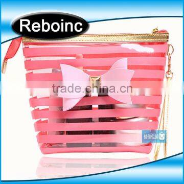 customized large plastic clear pvc round buttom bag with zipper