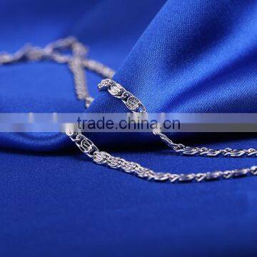 Yiwu Wholesale Fashion Jewelry Rhodium Plated Flat Chain Beautiful Necklace photo-6