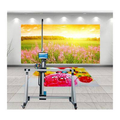 9600dpi CMYK+White Light Weight Two heads UV Floor and Wall Printing Machine