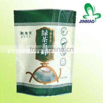 Stand up shape tea packaging bags aluminum foil material