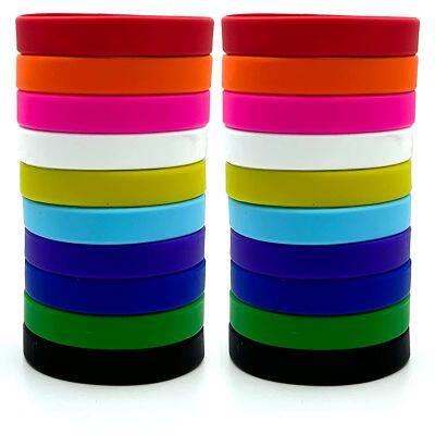 Factory Price Solid Colour Custom LOGO Sports Match Activities Printed Debossed Ink Filled Silicone Bracelet Plain Wristband