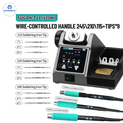 SUGON T21 Multi-Tip Soldering Station for Phone And Laptop Repair
