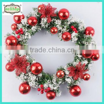 2014 new design cheap direct factory christmas wreath decoration