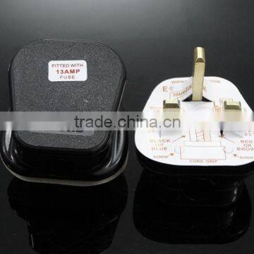 UK/Singapore/Malaysia Wall AC Power Detachable Rewireable Plug