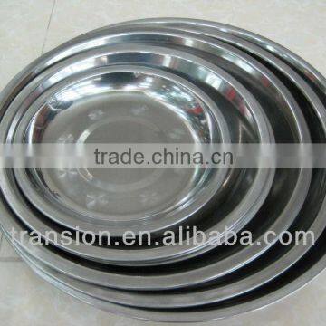 16-28cm round trays stainless steel serving trays