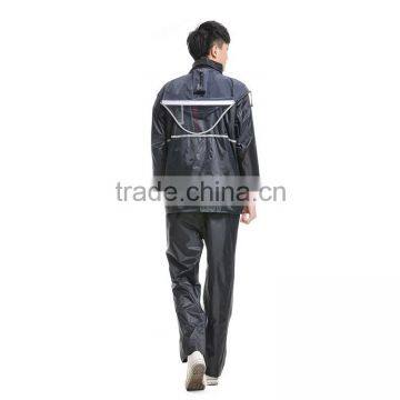 100% Waterproof Hood With a Brim Riding Reflective Raincoat photo-2