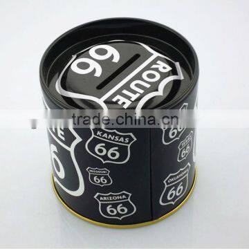 Dongguan round money tin can banks supplier