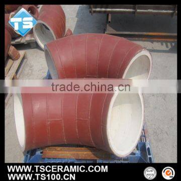 92% 95% Alumina Ceramic Lined Bend Lining for Cement Industry