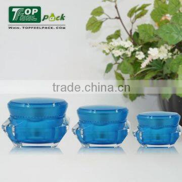 Popular 15g 30g 50g Luxury Diamond Acrylic Plastic Cream Jar, Plastic Serum Bottle