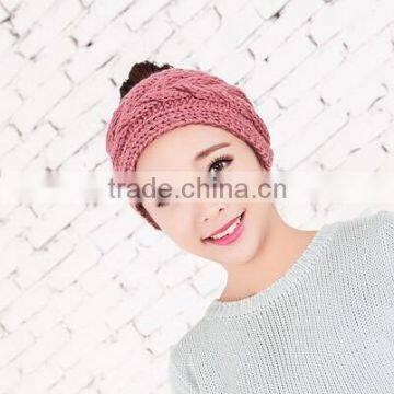 Fashion Ladies Vogue Magnetic Solid Color Stretchable Knitted Headband photo-4