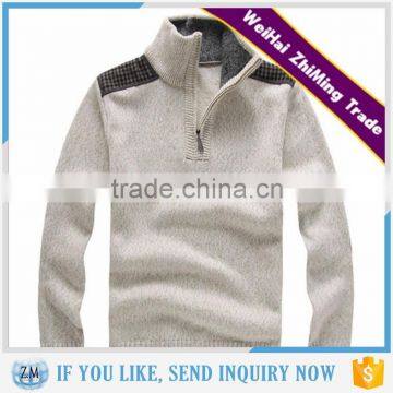 menswear stand collar knitted pullover sweater coat