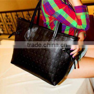 Black large tote bag for women handbag made in china