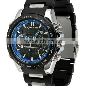 New Black & Blue Silicon Material Men Watches For Sport photo-3