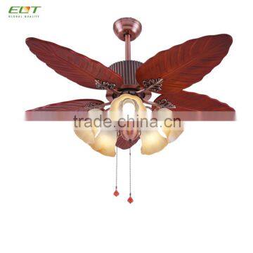 Leaf Design Cord Pull Decor Fan with LED