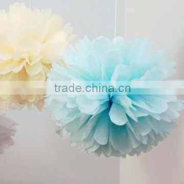 DIY paper pom poms for wedding decorations