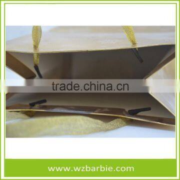 Customized Snowflake Recycable Paper Shopping/Gift Bag With Handle