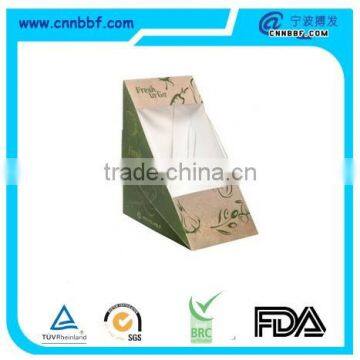 Food grade disposable sandwich box with design