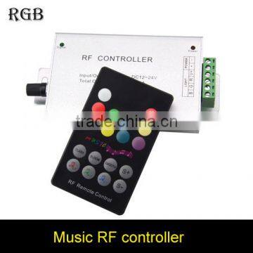 18 key DC12V 24V Audio Sound 3 channel*4A 12A rf 433.92mhz Wireless Remote RGB Led Music Controller For 3528 5050 3014 LED Strip