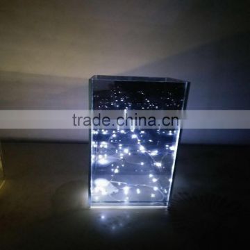 infinity light candle holders with LED strip in the box with a cable and an electric plug