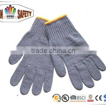 FTSAFETY 7 Gauge Grey Cotton-polyester String Knitted Working Gloves