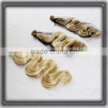 Wholesale Top quality 100% huaman virgin hair i tip hair extensions