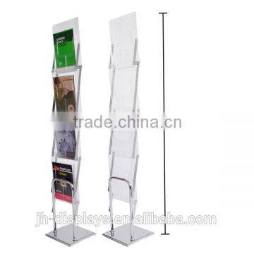 Custom Design a4 Acrylic Brochure Holder,floor Standing Brochure Holder,magazine Holder photo-2