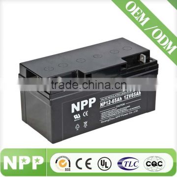 12v65ah deep cycle battery rechargeable battery for solar