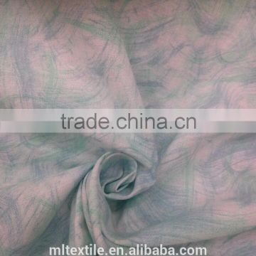 Wholesale 100% cotton printed linen fabric textile Gradients Printing in rolls for home textile