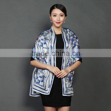 Magnificent Turkish European Style Digital Printed Hangzhou Silk Satin Scarf ,long Silk Shawl Lady China Manufacturer Wholesale Supplier's Choice photo-5
