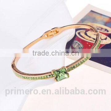 New Design 18K Yellow Gold Plated Full Rhinestone Austrian Crystals Adjustable Bracelet photo-6
