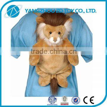 2016 hot sale plush lion backpack for boys