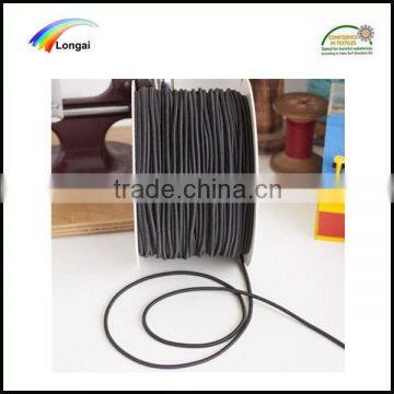 4mm black braided polyester elastic rope cord