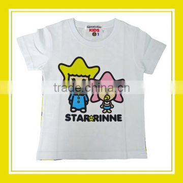 2016 Summer Products Bros Baby Rinne Star Rinne Girl Printed Short Sleeve White T-Shirt