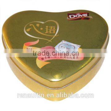 Heart shape Tin, Made of Food Grade Tinplate with CMYK Printing