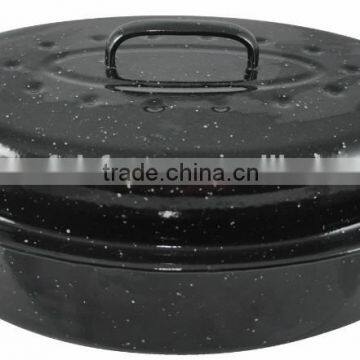 Enamel Coated Steel Pot,Enamel Roast Chicken Pan ,Enamel Oval Roaster , Self Basting Oval Roaster,Roast Chicken Machine, photo-5