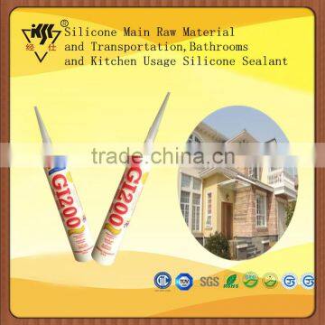 Silicone Main Raw Material and Transportation,Bathrooms and Kitchen Usage Silicone Sealant