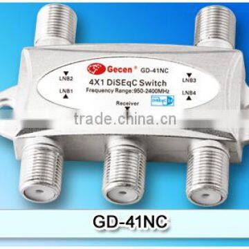 Hot Selling 4 in 1 DiSEqC 4x1 DiSEqC Switch Satellites FTA TV LNB Switch GD-41NC