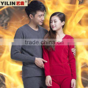 Couple lovers with cashmere gold thermal underwear sets Youth long johns