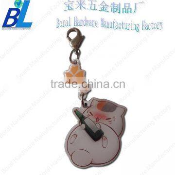 Funny printed drinking cat cell phone decoration