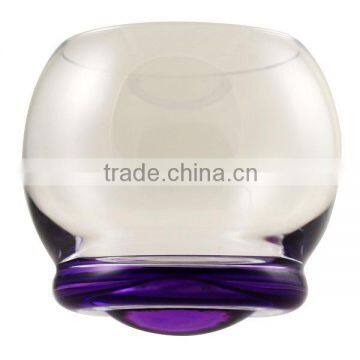 Clear transparent leadfree customized size popular model UFO shaped solid color yellow and purple