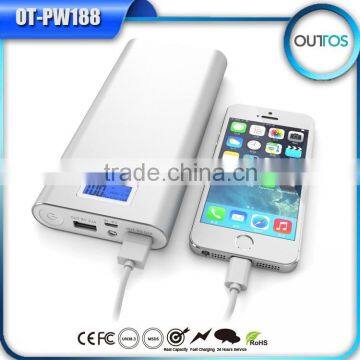 shenzhen factory cheapest price mobile power bank 16000mah with LCD display