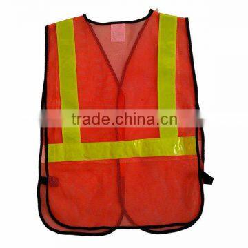 hi-visible reflective safety mesh vest