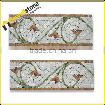 Wave 4x12 Marble Mosaic Arc Patterns Marble Mosaic Border