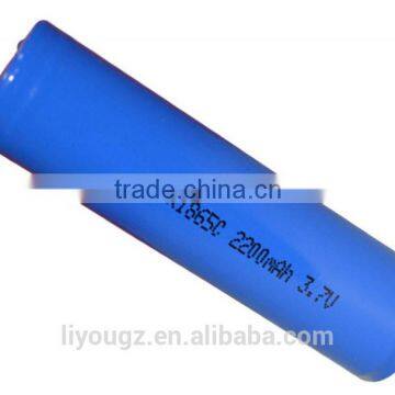 3.7V 2200mAh 18650 Li-ion Rechargeable Battery for LED Touch Flashlight Battery