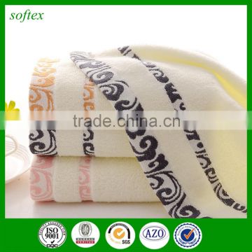 zero twist yarn cotton advertising towel with custom cloud logo as gift