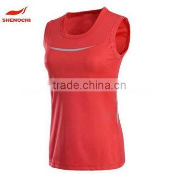 Sleeveless breathable quick dry wholesale fashion running wear running t shirt running top customized running wear sexy running